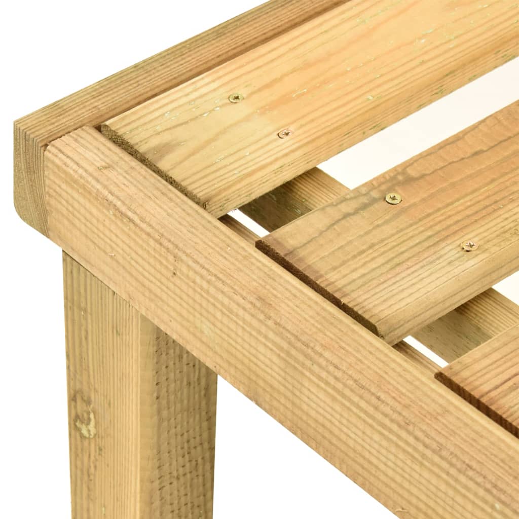 Garden lounger in impregnated pine wood