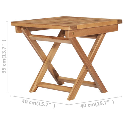 3 pcs folding garden lounge set solid teak wood