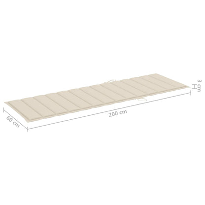 Garden lounger with bamboo cushion