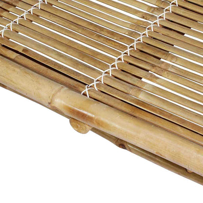 Bamboo sun lounger with cushions for 2 people