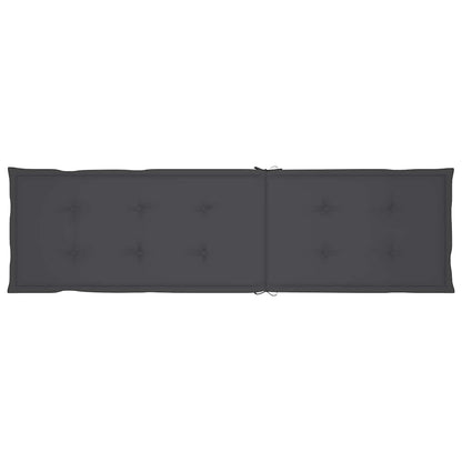 Outdoor sun lounger with footrest and solid acacia cushion