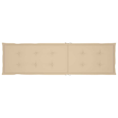 Outdoor sun lounger with footrest and solid acacia cushion