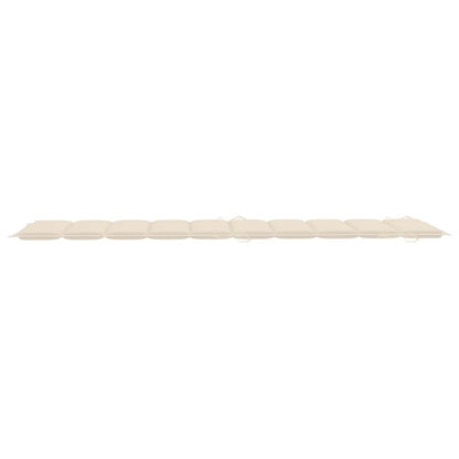 Sun lounger with cushion in solid acacia wood, grey