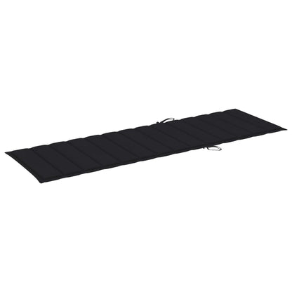 Espreguiçadeira com almofadão preto pinho impregnado