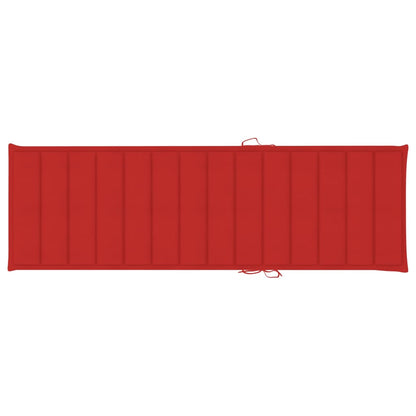 Espreguiçadeira com almofadão vermelho pinho impregnado