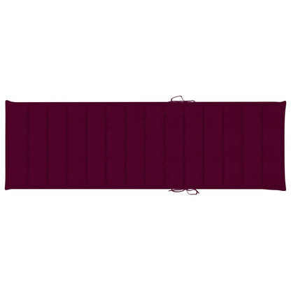 Espreguiçadeira com almofadão vermelho tinto pinho impregnado