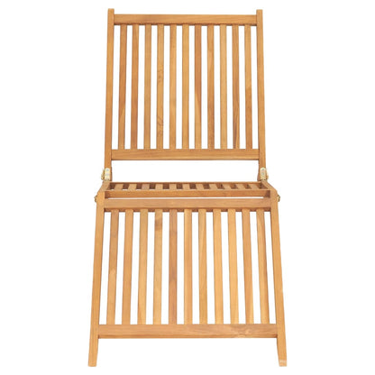 Solid teak wood sun lounger