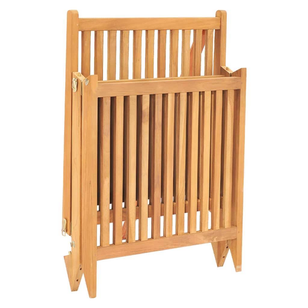Solid teak wood sun lounger