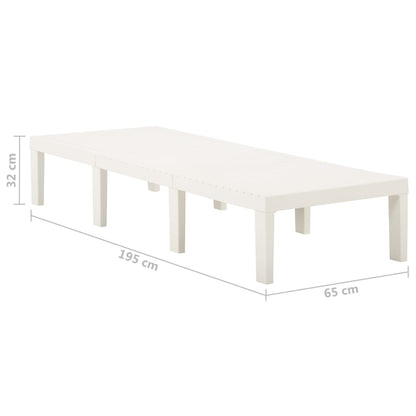 Espreguiçadeira plástico branco
