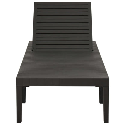 Anthracite plastic sun lounger
