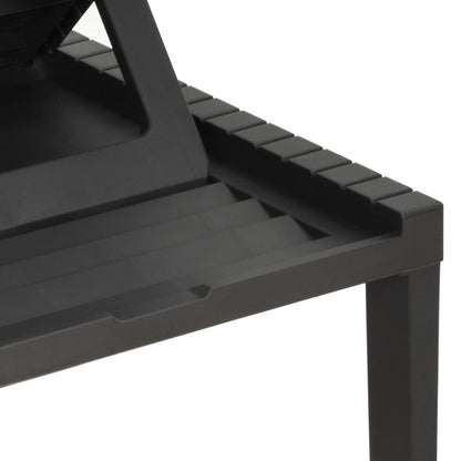 Deckchair with anthracite plastic cushion