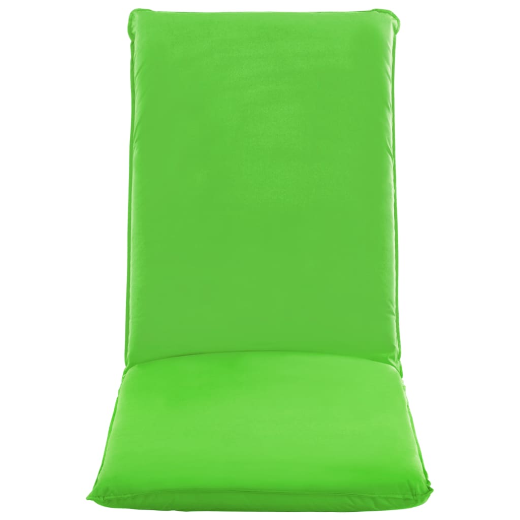Folding sun lounger in green oxford fabric