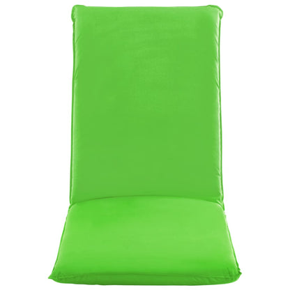 Folding sun lounger in green oxford fabric