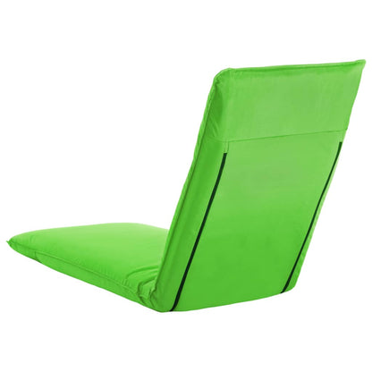 Folding sun lounger in green oxford fabric