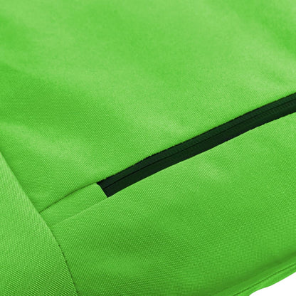 Folding sun lounger in green oxford fabric