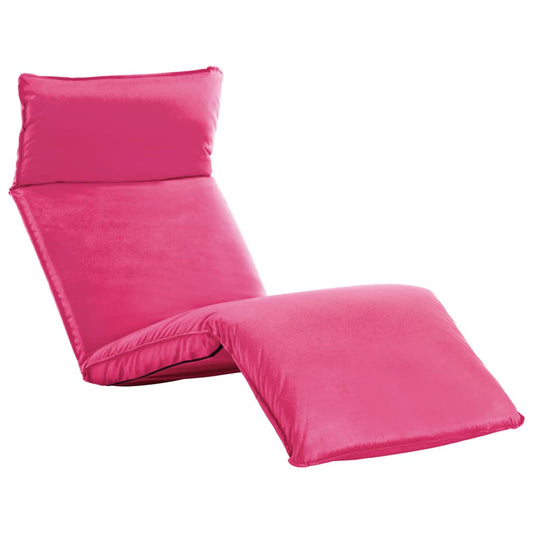 Espreguiçadeira dobrável tecido oxford rosa