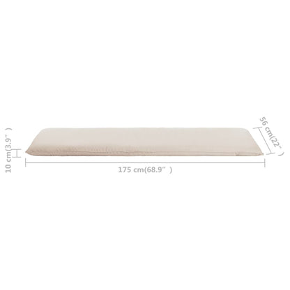 Folding sun lounger in cream white oxford fabric
