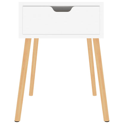 Mesas de cabeceira 2 pcs 40x40x56cm derivados de madeira branco