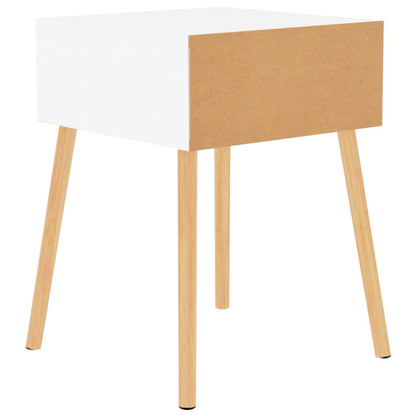 Mesas de cabeceira 2 pcs 40x40x56cm derivados de madeira branco
