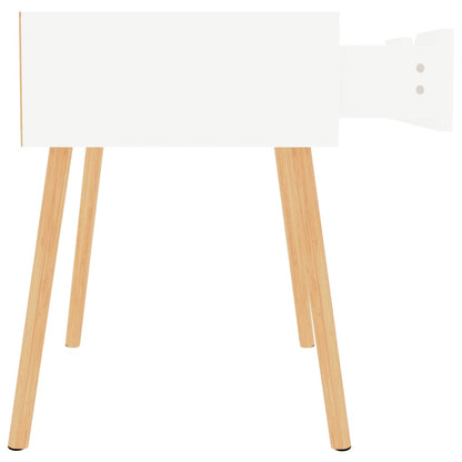 Mesas de cabeceira 2 pcs derivados de madeira branco brilhante
