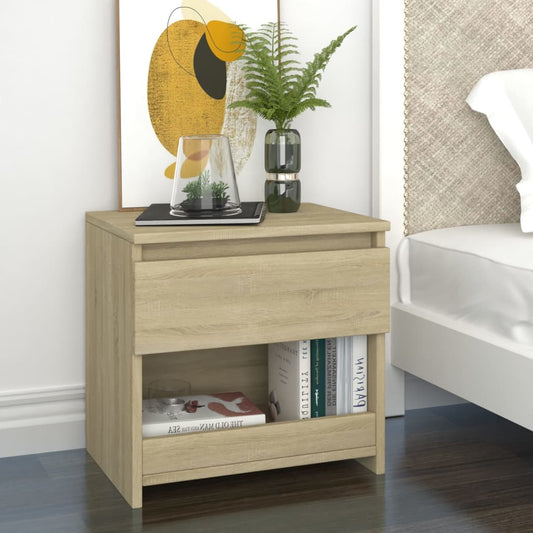 Bedside table 40x30x39 cm plywood Sonoma oak