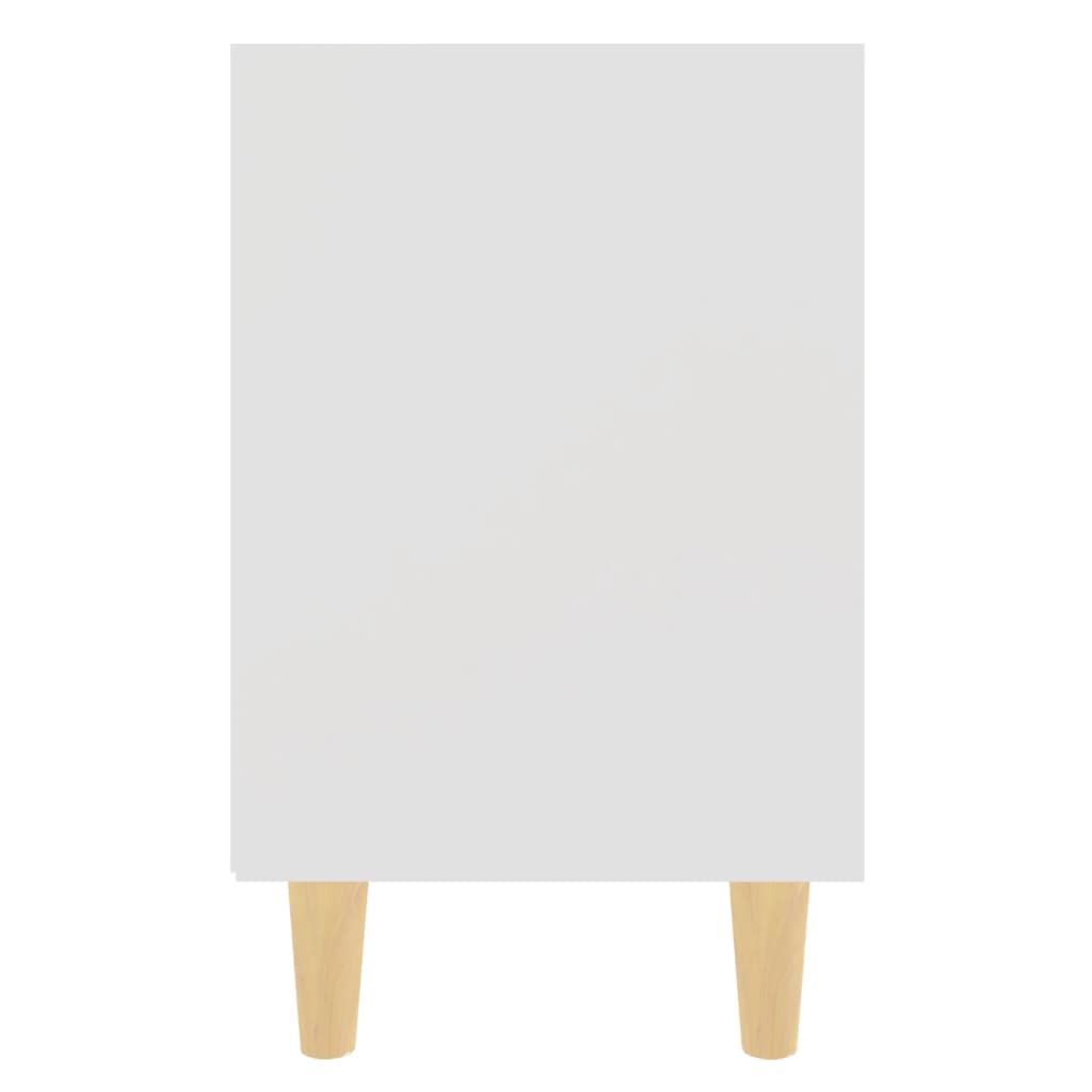 Bedside tables solid wood legs 2pcs 40x30x50cm white