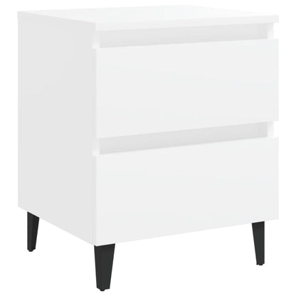 Bedside tables 2 pcs 40x35x50cm wood derivatives white