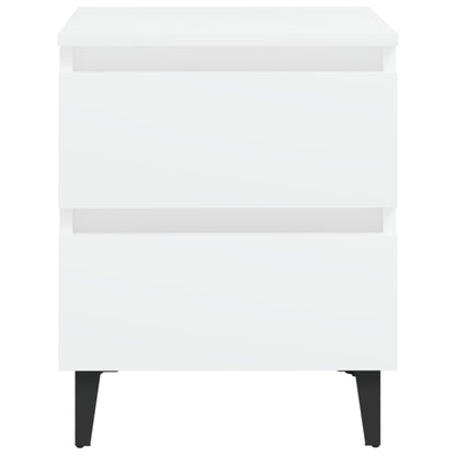 Bedside tables 2 pcs 40x35x50cm wood derivatives white