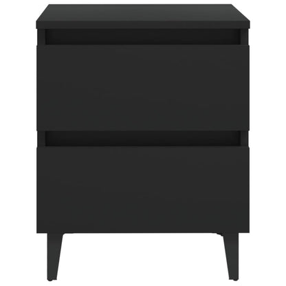Bedside table 40x35x50 cm black wood derivatives
