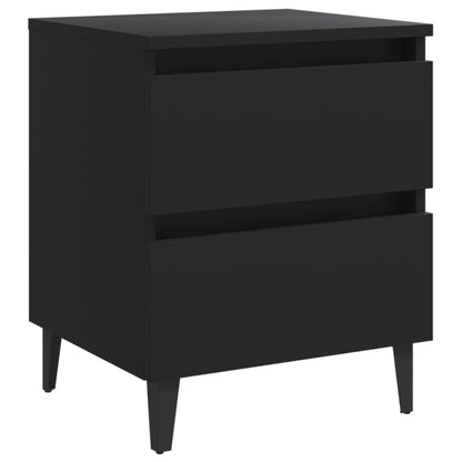 Bedside tables 2 pcs 40x35x50 cm wood derivatives black