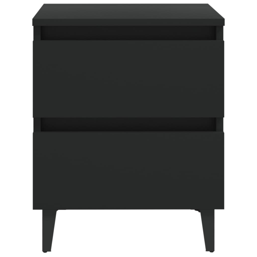 Bedside tables 2 pcs 40x35x50 cm wood derivatives black