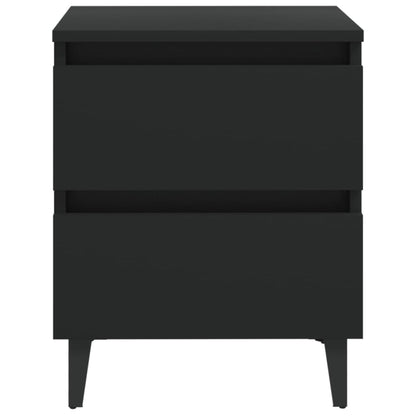 Bedside tables 2 pcs 40x35x50 cm wood derivatives black