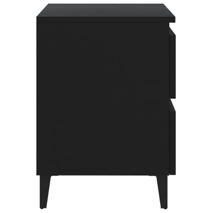 Bedside tables 2 pcs 40x35x50 cm wood derivatives black