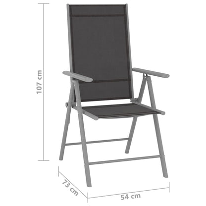 10 pcs conjunto de jantar para jardim preto e prateado