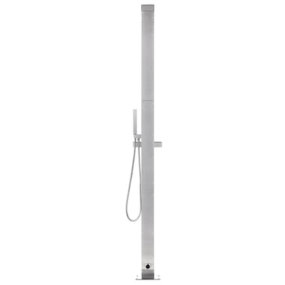 Chuveiro de jardim c/ base cinzenta 225 cm aço inoxidável