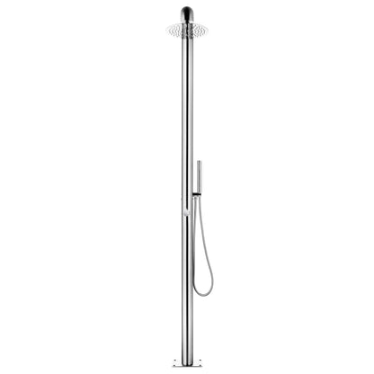 Chuveiro de jardim c/ base cinzenta 230 cm aço inoxidável