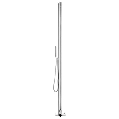 Chuveiro de jardim c/ base cinzenta 225 cm aço inoxidável