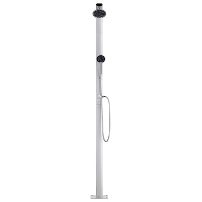 Chuveiro de jardim c/ base cinzenta 220 cm alumínio