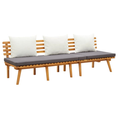 Garden bench 200x65 cm solid acacia wood