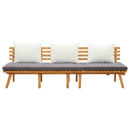 Garden bench 200x65 cm solid acacia wood