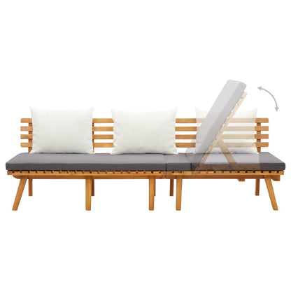 Garden bench 200x65 cm solid acacia wood