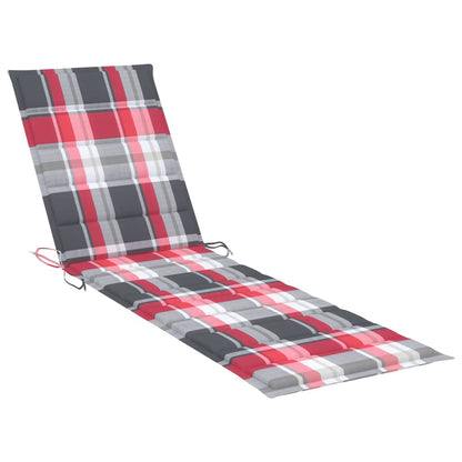 Espreguiçadeiras com mesa e almofadão 2 pcs teca maciça