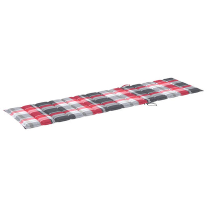 Espreguiçadeiras com mesa e almofadão 2 pcs teca maciça
