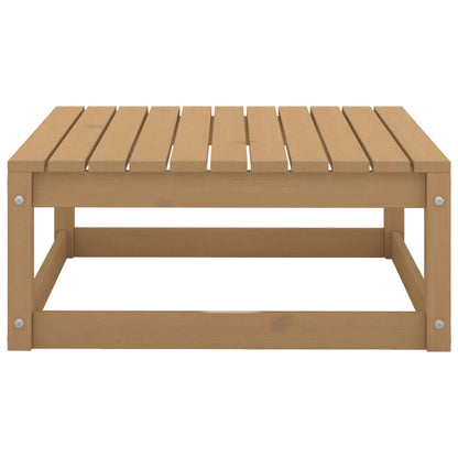 10 pcs conjunto lounge de jardim pinho maciço castanho mel