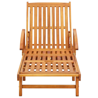 Sun loungers with cushions 2 pcs solid acacia wood