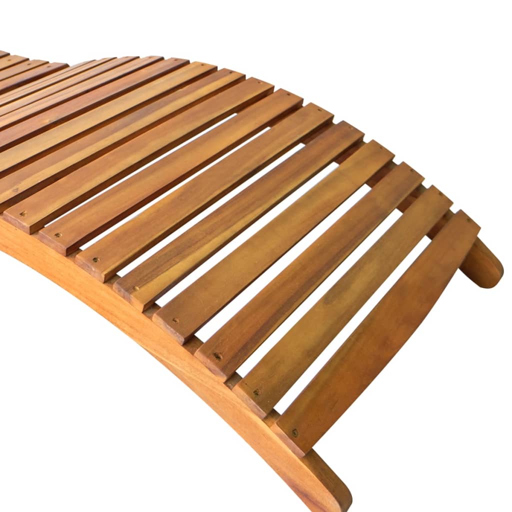 Sun loungers 2 pcs solid acacia wood