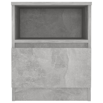 Bedside tables 2 pcs made of wood, cement grey