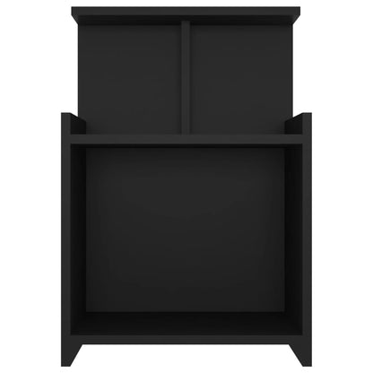 Bedside table 40x35x60 cm black wood derivatives