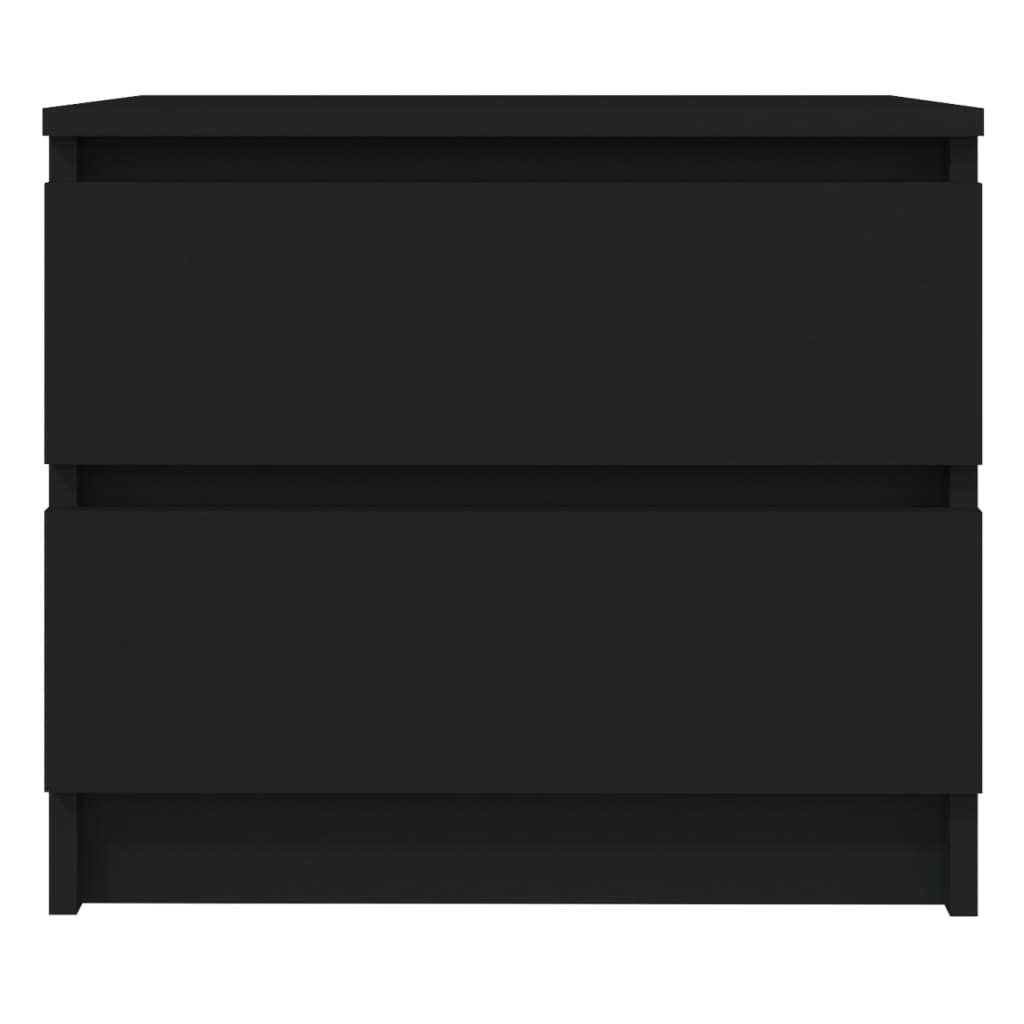 Bedside table 50x39x43.5 cm black wood derivatives