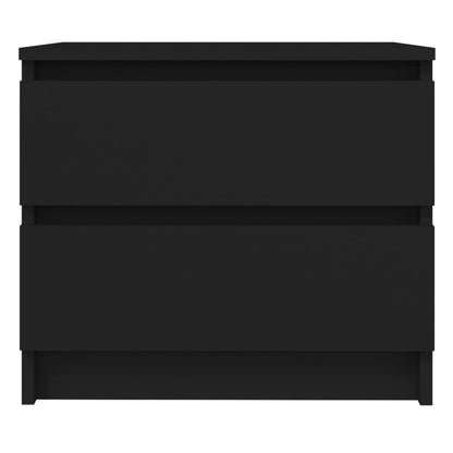 Bedside table 50x39x43.5 cm black wood derivatives